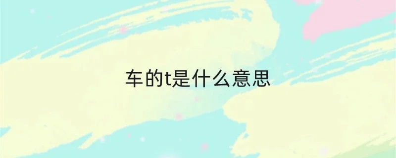 车的t是什么意思