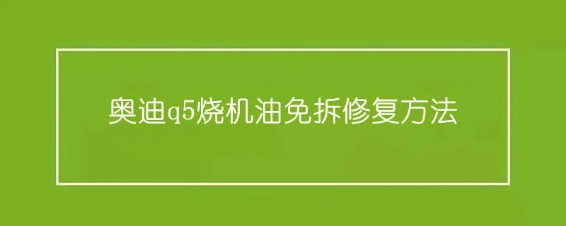 奥迪q5烧机油免拆修复方法