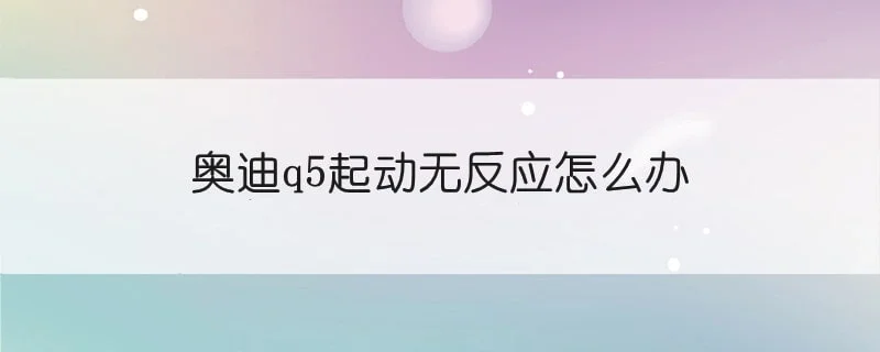 奥迪q5起动无反应怎么办