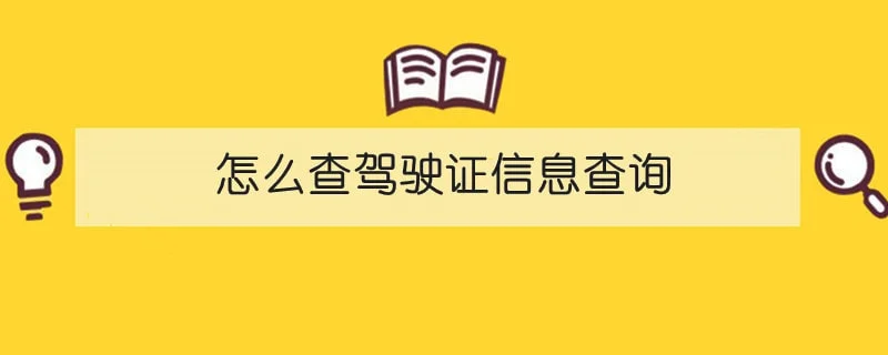 怎么查驾驶证信息查询