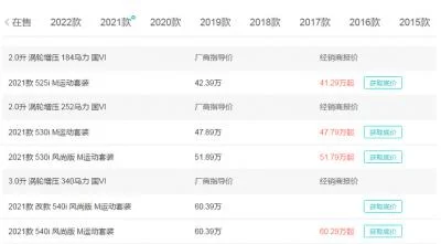 宝马5系报价2021款 宝马5系是b级车吗