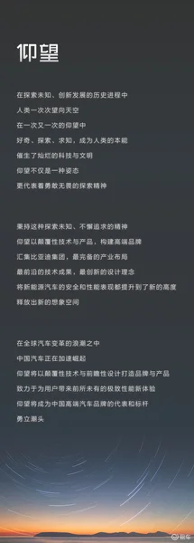 比亚迪公布高端汽车品牌 定名仰望