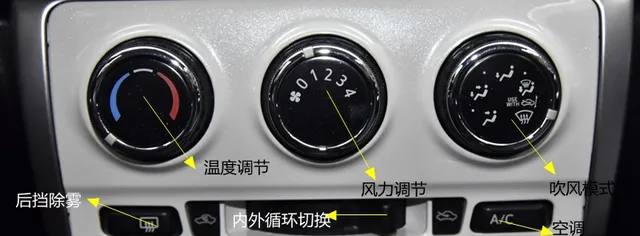 丰田致炫空调按钮图解，致炫空调除雾和暖风开启方法