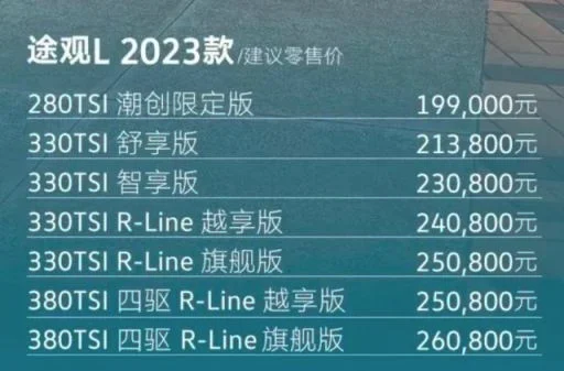 2023款途观L 大众途观l哪年上市