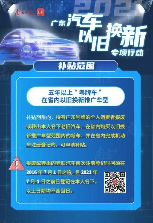 汽车以旧换旧怎么换的 广东省以旧换新车型