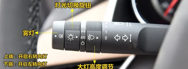雪佛兰科沃兹灯光使用方法，科沃兹灯光开关图解说明