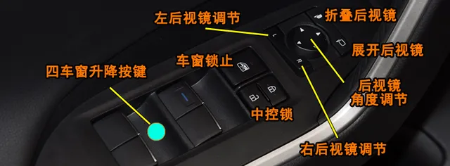 丰田RAV4荣放后视镜怎么调节，荣放倒车镜怎么加热