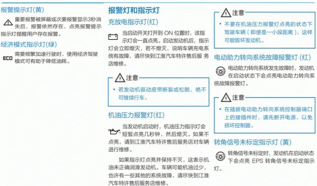 江淮汽车故障灯标志图解大全，江淮汽车故障灯亮图标