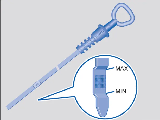 新帕萨特机油尺怎么看，帕萨特机油尺标示图