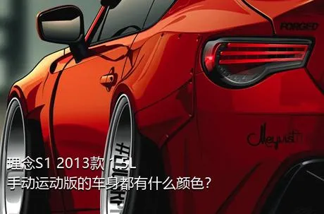 理念S1 2013款 1.5L 手动运动版的车身都有什么颜色？