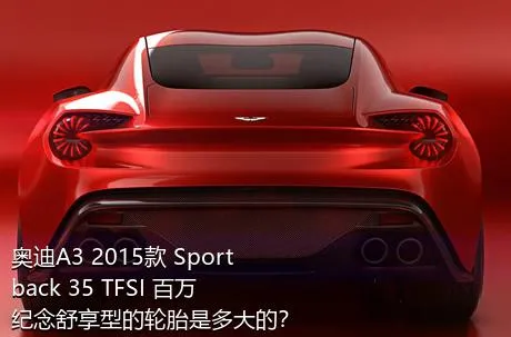 奥迪A3 2015款 Sportback 35 TFSI 百万纪念舒享型的轮胎是多大的？