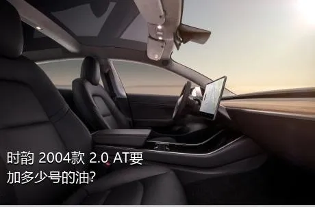 时韵 2004款 2.0 AT要加多少号的油？