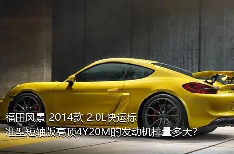 福田风景 2014款 2.0L快运标准型短轴版高顶4Y20M的发动机排量多大？