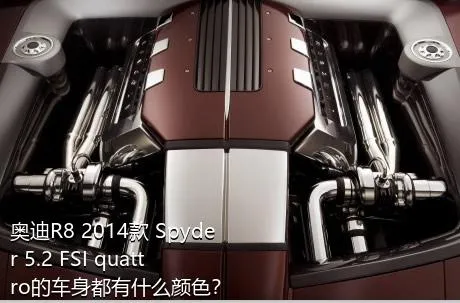 奥迪R8 2014款 Spyder 5.2 FSI quattro的车身都有什么颜色？