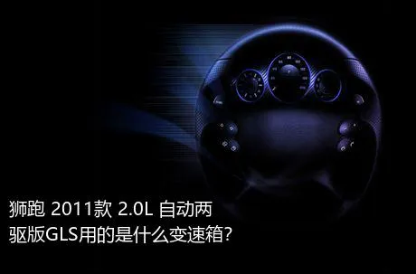 狮跑 2011款 2.0L 自动两驱版GLS用的是什么变速箱？