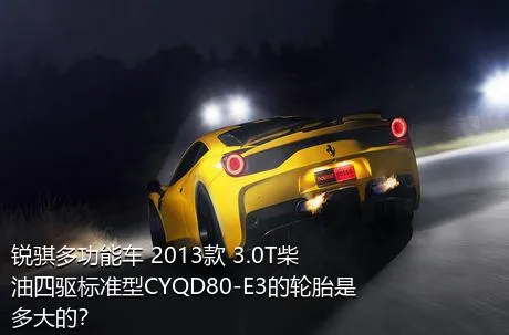 锐骐多功能车 2013款 3.0T柴油四驱标准型CYQD80-E3的轮胎是多大的？