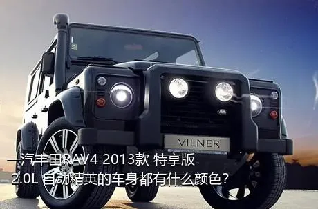 一汽丰田RAV4 2013款 特享版 2.0L 自动精英的车身都有什么颜色？