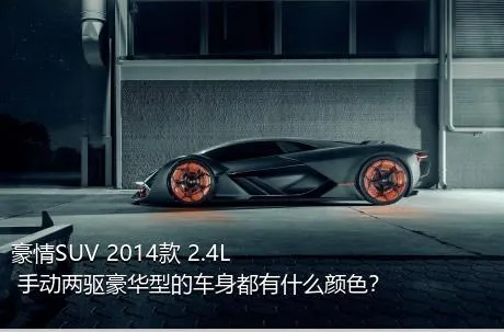豪情SUV 2014款 2.4L 手动两驱豪华型的车身都有什么颜色？