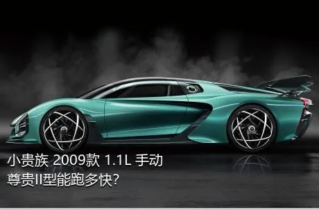 小贵族 2009款 1.1L 手动尊贵II型能跑多快？