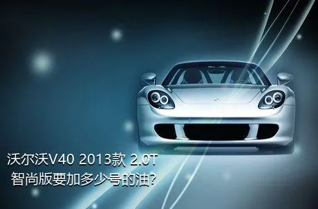 沃尔沃V40 2013款 2.0T 智尚版要加多少号的油？