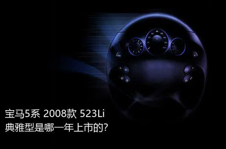 宝马5系 2008款 523Li 典雅型是哪一年上市的？