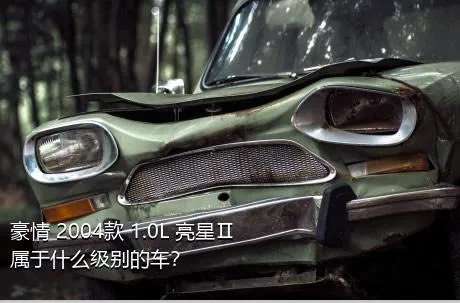 豪情 2004款 1.0L 亮星Ⅱ属于什么级别的车？