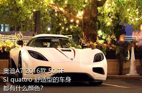 奥迪A7 2016款 50 TFSI quattro 舒适型的车身都有什么颜色？