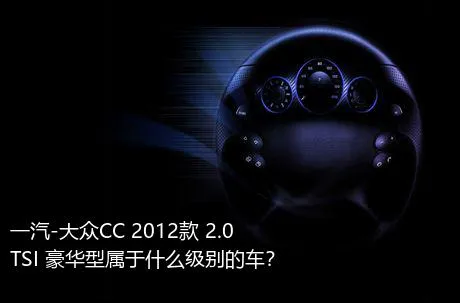 一汽-大众CC 2012款 2.0TSI 豪华型属于什么级别的车？