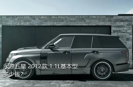永源五星 2012款 1.1L基本型多少钱？