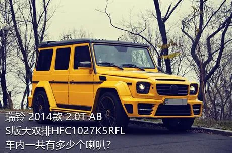 瑞铃 2014款 2.0T ABS版大双排HFC1027K5RFL车内一共有多少个喇叭？