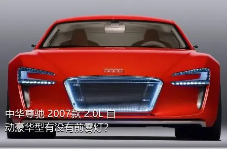 中华尊驰 2007款 2.0L 自动豪华型有没有前雾灯？