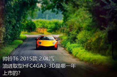 帅铃T6 2015款 2.0L汽油进取型HFC4GA3-3D是哪一年上市的？