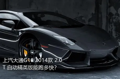 上汽大通G10 2014款 2.0T 自动精英版能跑多快？