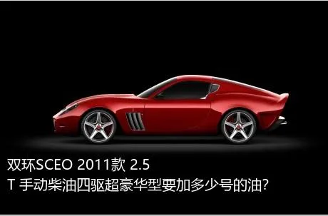 双环SCEO 2011款 2.5T 手动柴油四驱超豪华型要加多少号的油？