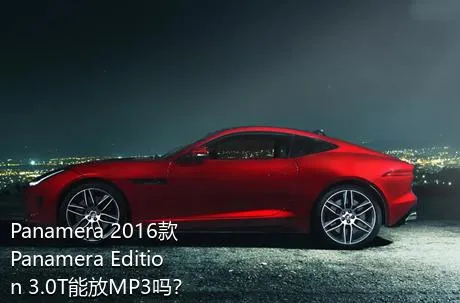 Panamera 2016款 Panamera Edition 3.0T能放MP3吗？