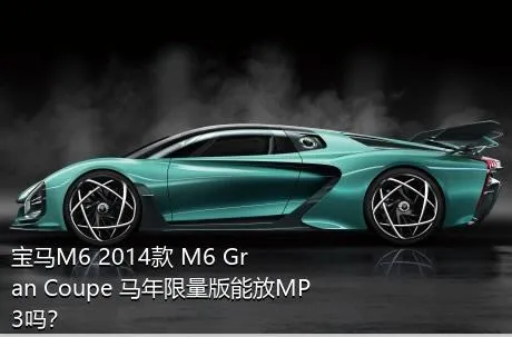 宝马M6 2014款 M6 Gran Coupe 马年限量版能放MP3吗？