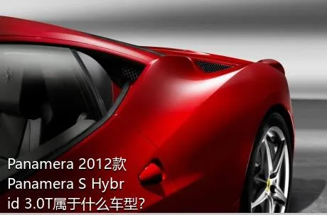 Panamera 2012款 Panamera S Hybrid 3.0T属于什么车型？