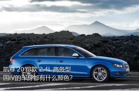 凯尊 2013款 2.4L 商务型 国IV的车身都有什么颜色？