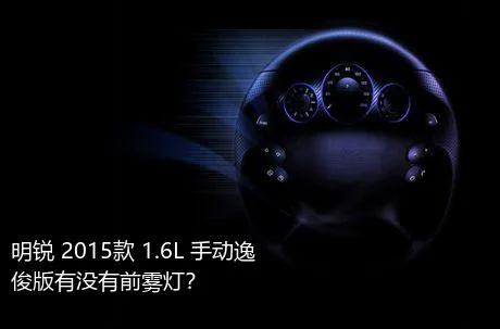 明锐 2015款 1.6L 手动逸俊版有没有前雾灯？