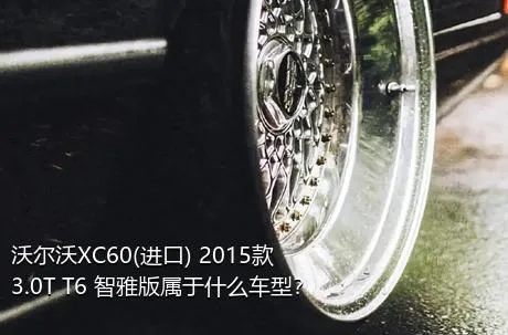 沃尔沃XC60(进口) 2015款 3.0T T6 智雅版属于什么车型？