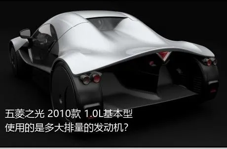 五菱之光 2010款 1.0L基本型使用的是多大排量的发动机？