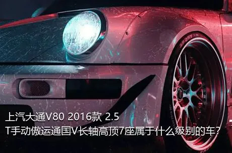 上汽大通V80 2016款 2.5T手动傲运通国V长轴高顶7座属于什么级别的车？