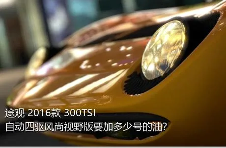 途观 2016款 300TSI 自动四驱风尚视野版要加多少号的油？