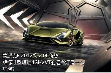 蒙派克E 2012款 2.0L商务版标准型短轴4Gi-VVT的远光灯是什么灯泡？