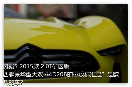 风骏5 2015款 2.0T矿区版 四驱豪华型大双排4D20B的排放标准是？是欧几的车？