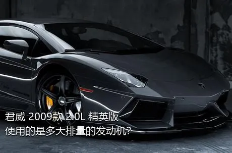 君威 2009款 2.0L 精英版使用的是多大排量的发动机？