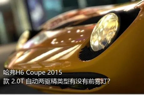哈弗H6 Coupe 2015款 2.0T 自动两驱精英型有没有前雾灯？