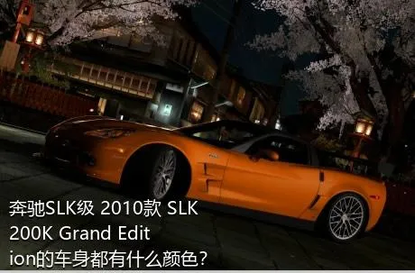 奔驰SLK级 2010款 SLK 200K Grand Edition的车身都有什么颜色？