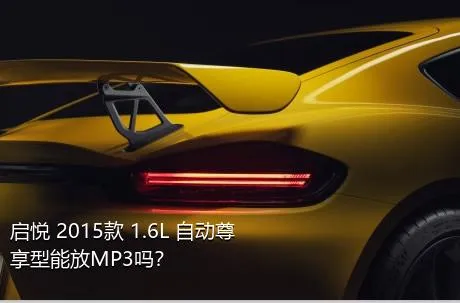 启悦 2015款 1.6L 自动尊享型能放MP3吗？