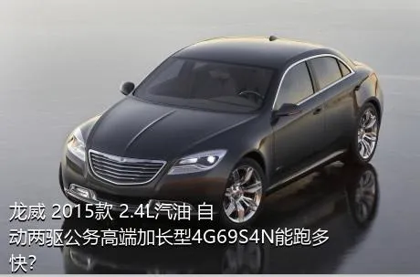 龙威 2015款 2.4L汽油 自动两驱公务高端加长型4G69S4N能跑多快？